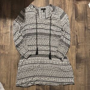 Jessica Simpson Black and White Patterned Mini Dress